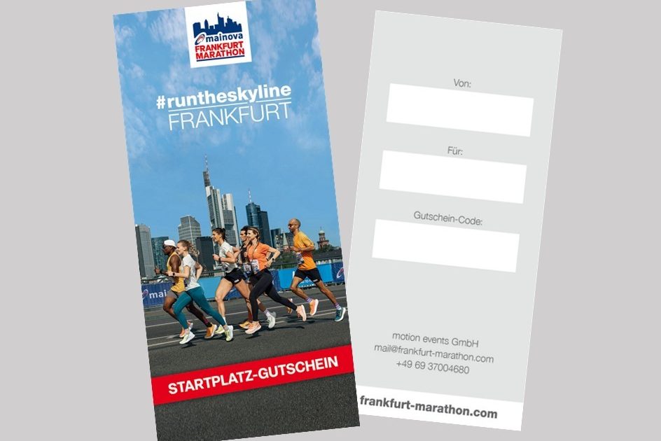Startplatzgutschein zum Mainova Frankfurt Marathon 2024 mainova